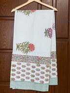 Velour Garden Hand Block Printed Waffle Towel