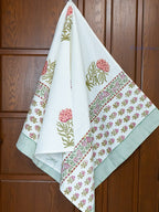 Velour Garden Hand Block Printed Waffle Towel
