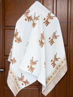 Hiran Sparsh Hand Block Printed Waffle Towel