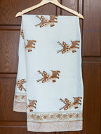 Hiran Sparsh Hand Block Printed Waffle Towel
