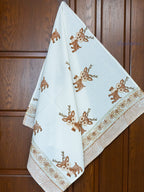 Hiran Sparsh Hand Block Printed Waffle Towel