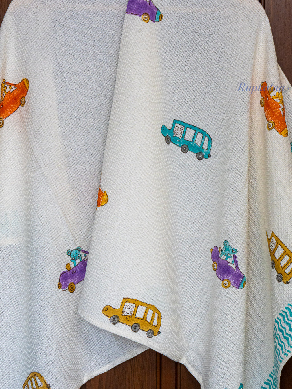 Drive Hand Block Printed Waffle Towel