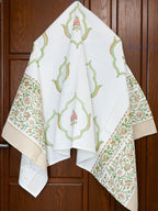 Whispering Woods Hand Block Printed Waffle Towel