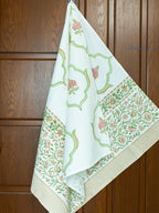 Whispering Woods Hand Block Printed Waffle Towel