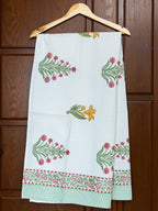 Fern Dust Hand Block Printed Waffle Towel