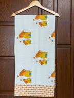 Love Rabbits Hand Block Printed Waffle Towel