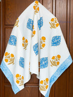 Petal Theory Hand Block Printed Waffle Towel