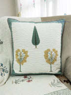 Forest Calm Hand Block Printed Cushion Cover (18x18 Inches)