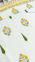 Sunlit Meadow Reversible Double Bed Mulmul Dohar