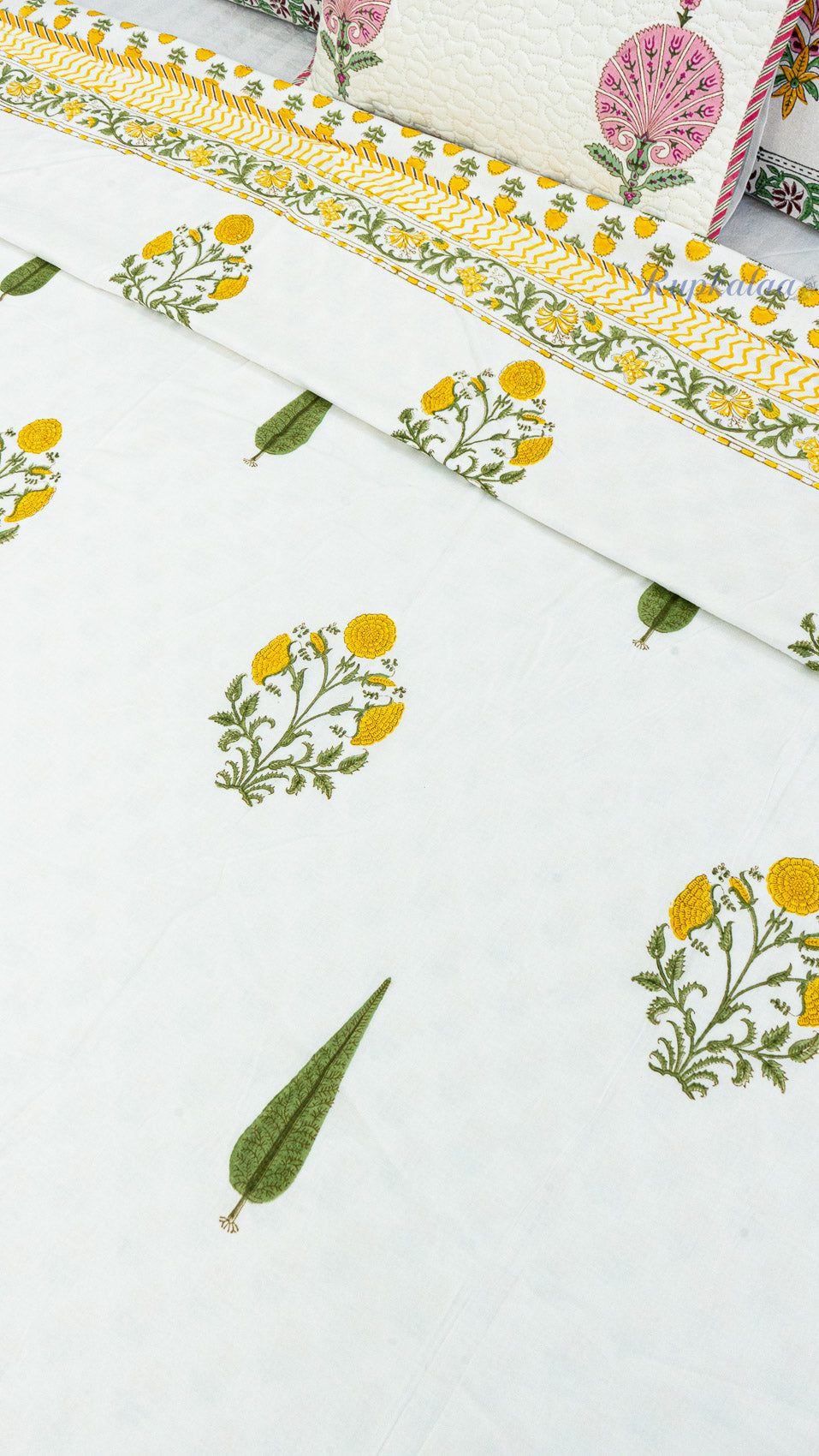 Sunlit Meadow Reversible Double Bed Mulmul Dohar