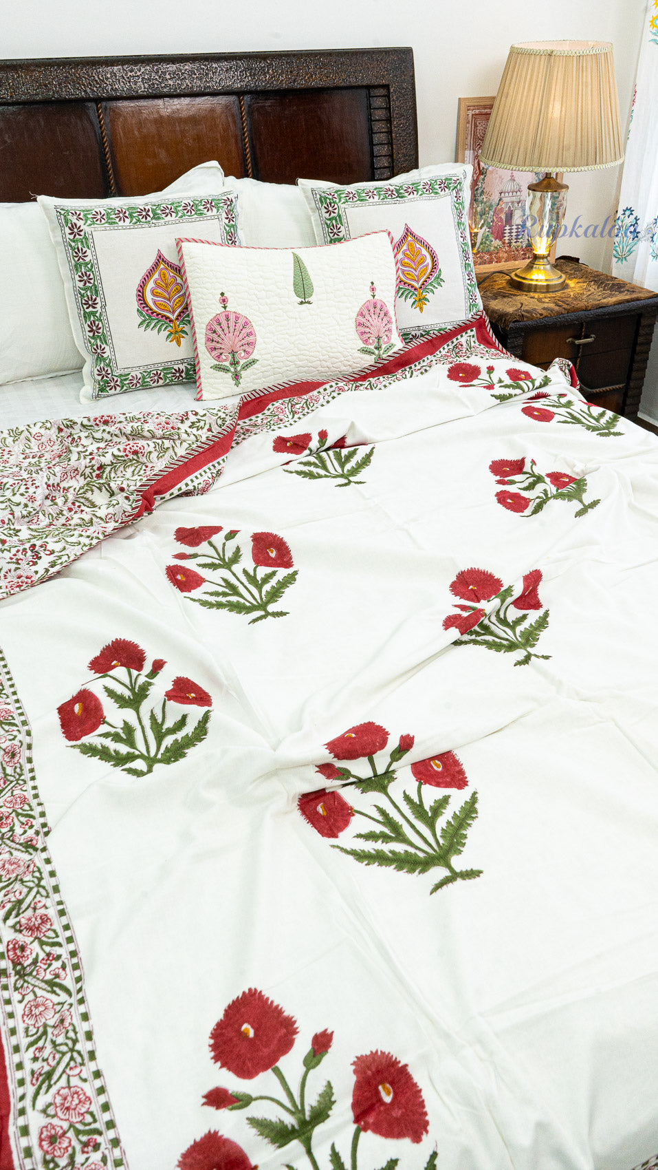 Sindoor Pushp Reversible Single Bed Mulmul Dohar