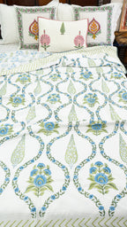 Neel Gul Reversible Single Bed Mulmul Dohar