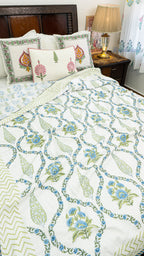 Neel Gul Reversible Single Bed Mulmul Dohar