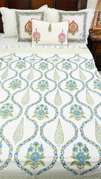 Neel Gul Reversible Single Bed Mulmul Dohar