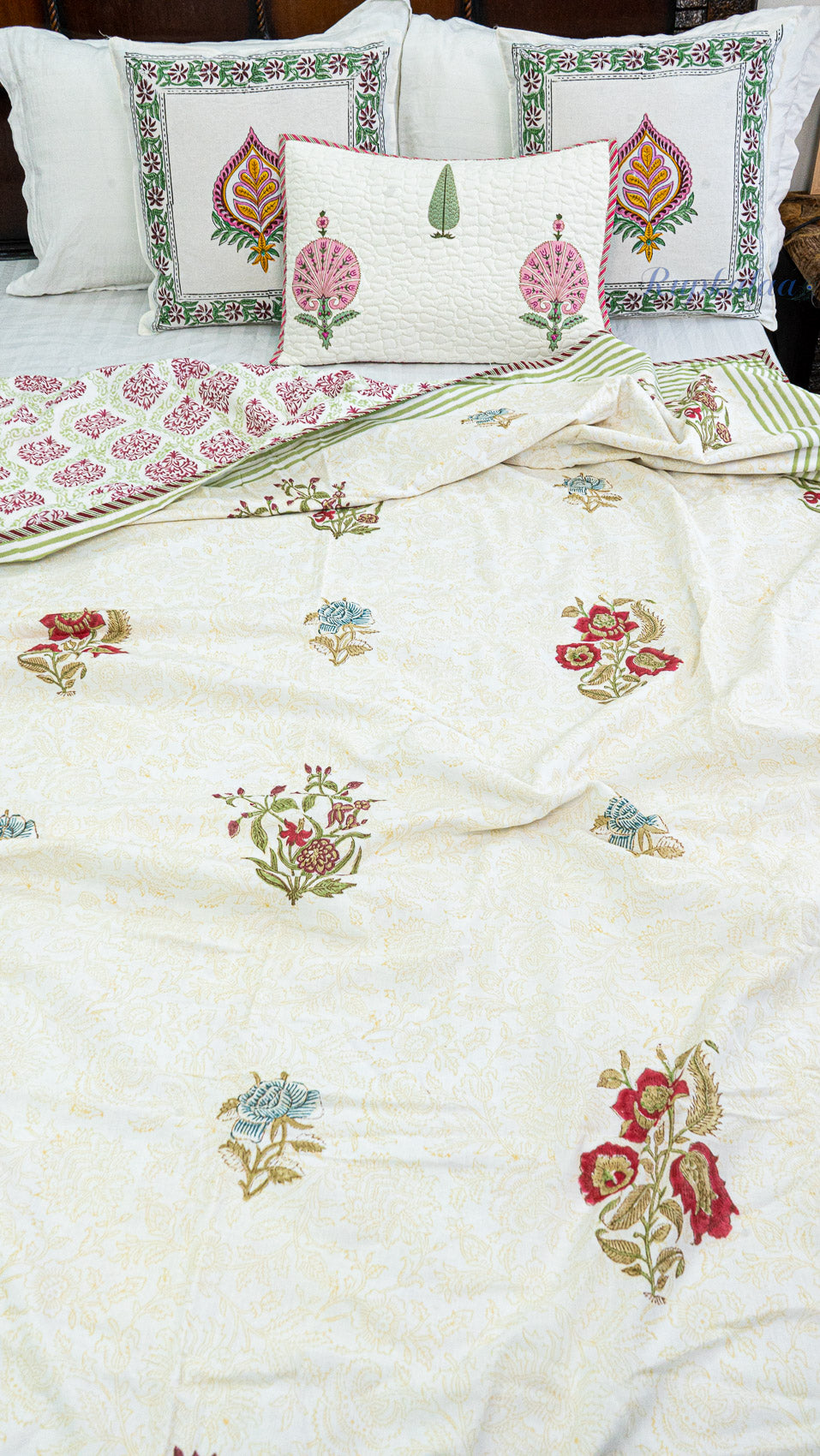 Agni Pushp Reversible Single Bed Mulmul Dohar