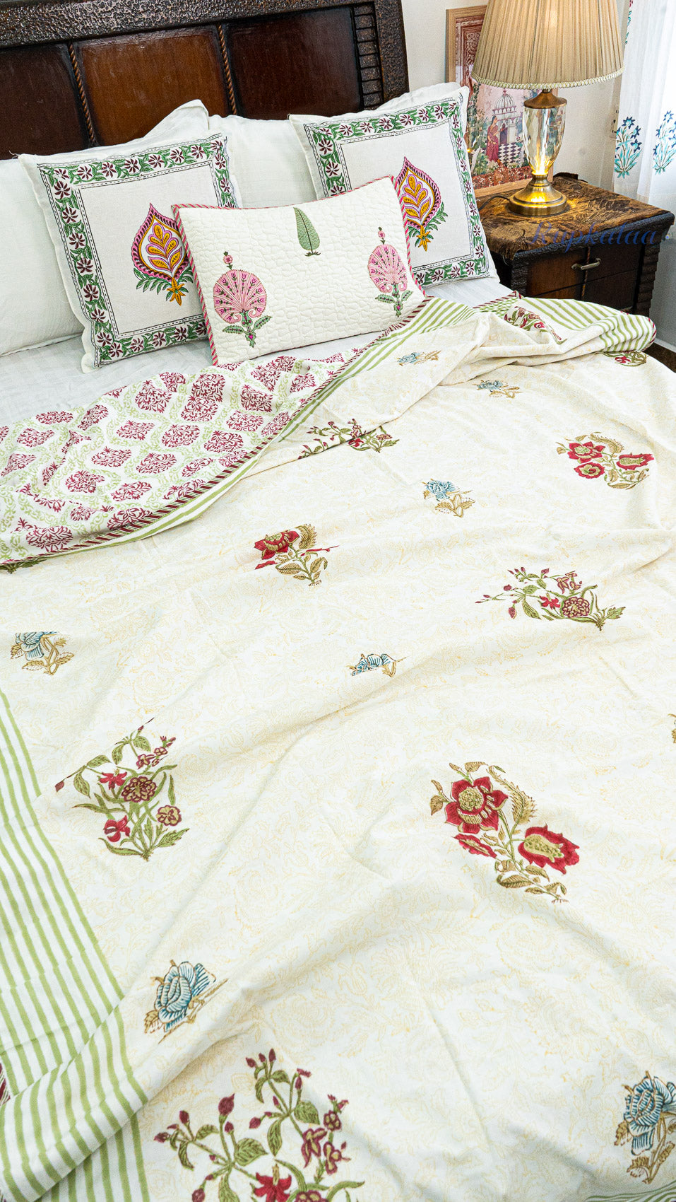 Agni Pushp Reversible Single Bed Mulmul Dohar