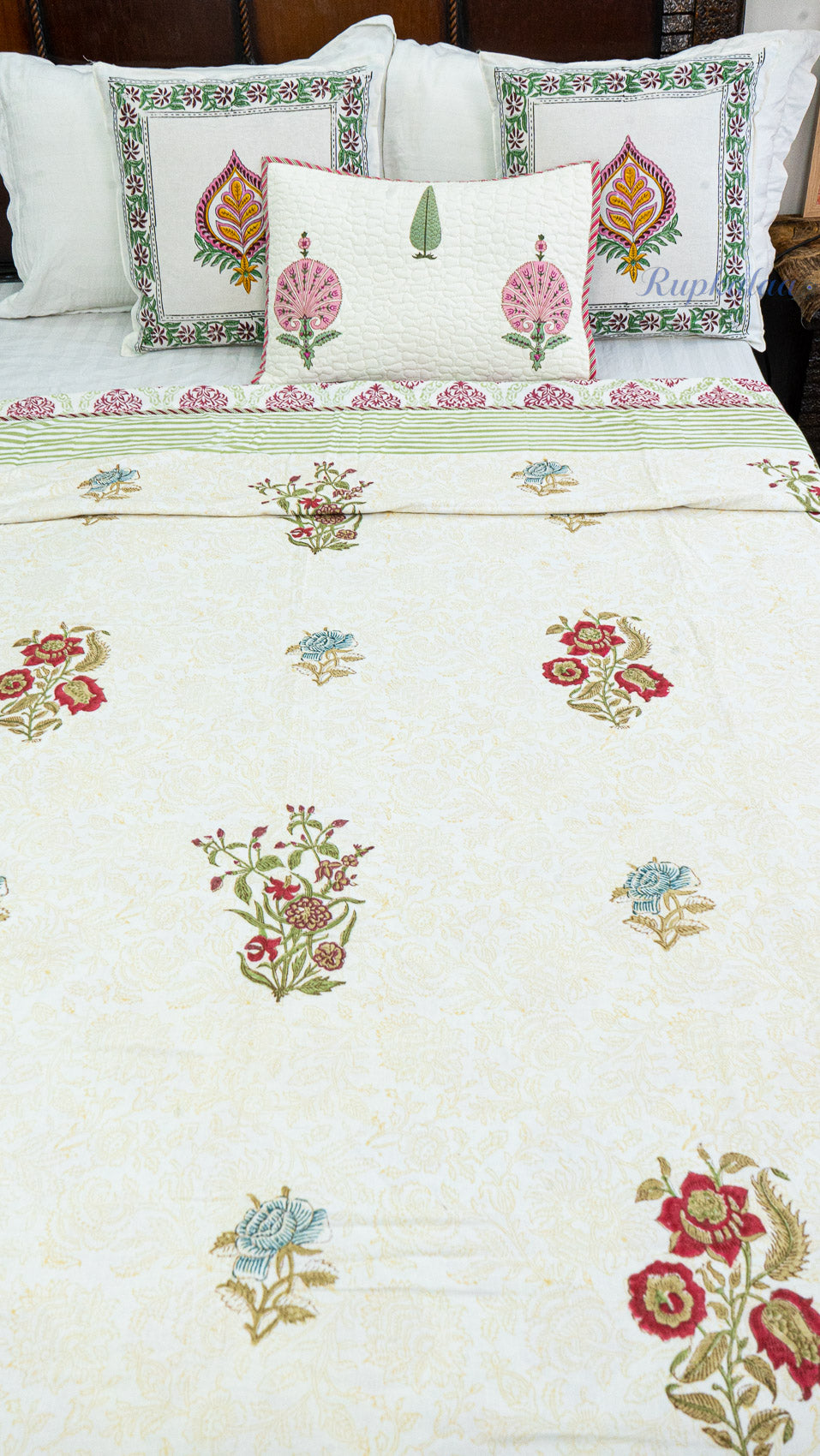 Agni Pushp Reversible Single Bed Mulmul Dohar