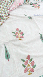 Velvet Petals Reversible Single Bed Mulmul Dohar