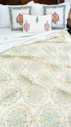 Pushp Rekha Reversible Single Bed Mulmul Dohar