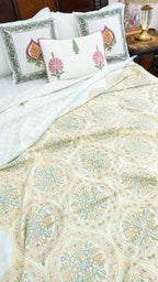 Pushp Rekha Reversible Single Bed Mulmul Dohar