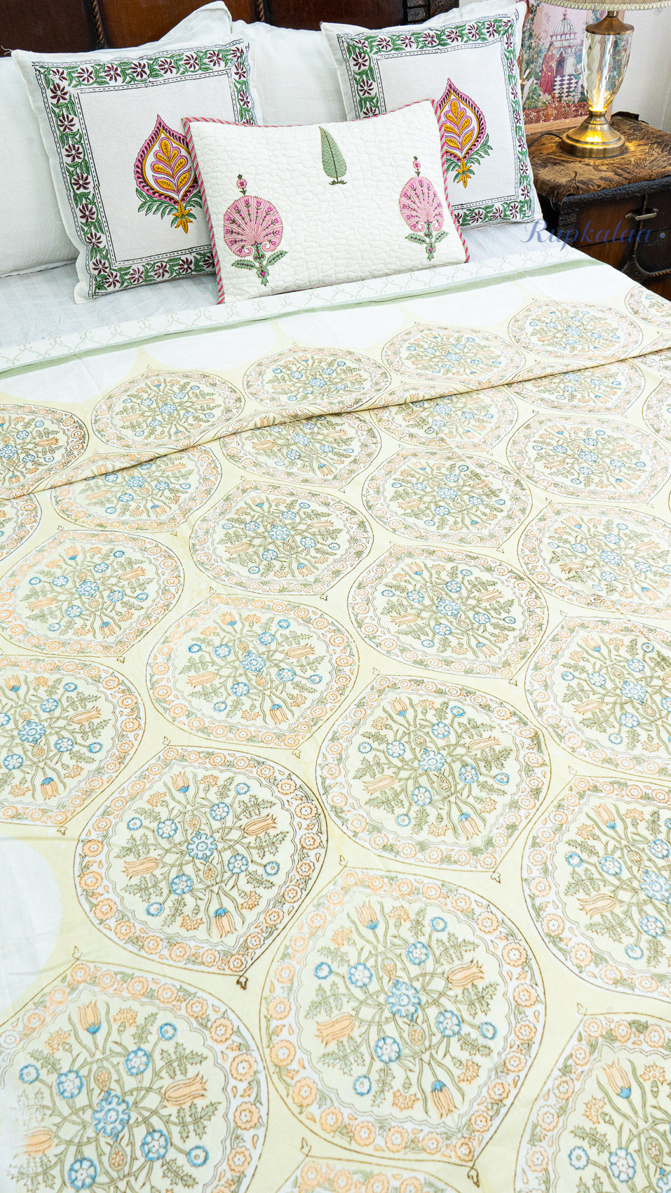 Pushp Rekha Reversible Single Bed Mulmul Dohar