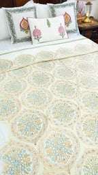 Pushp Rekha Reversible Single Bed Mulmul Dohar