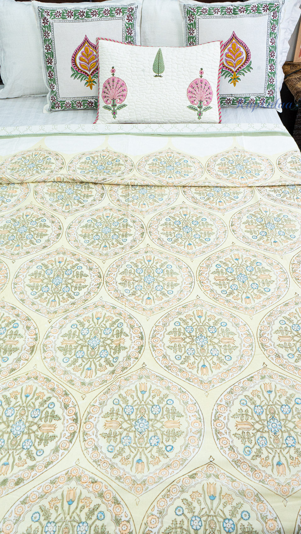 Pushp Rekha Reversible Single Bed Mulmul Dohar