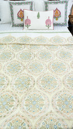 Pushp Rekha Reversible Single Bed Mulmul Dohar