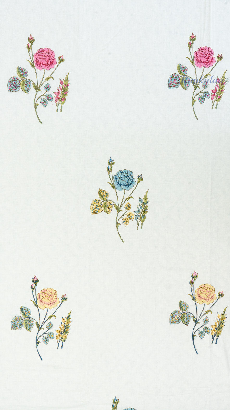 Roses at Dusk Reversible Double Bed Mulmul Dohar