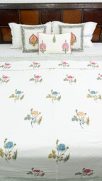 Roses at Dusk Reversible Double Bed Mulmul Dohar