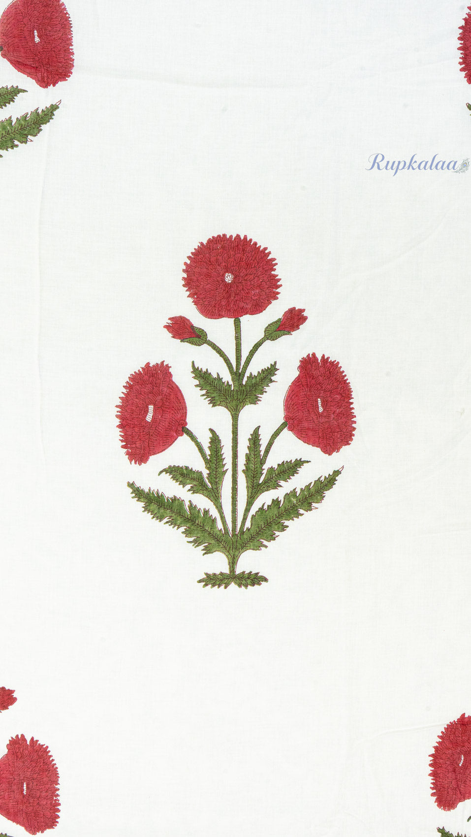 Crimson Calm Reversible Double Bed Mulmul Dohar