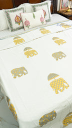 Gaj Kunj Reversible Double Bed Mulmul Dohar