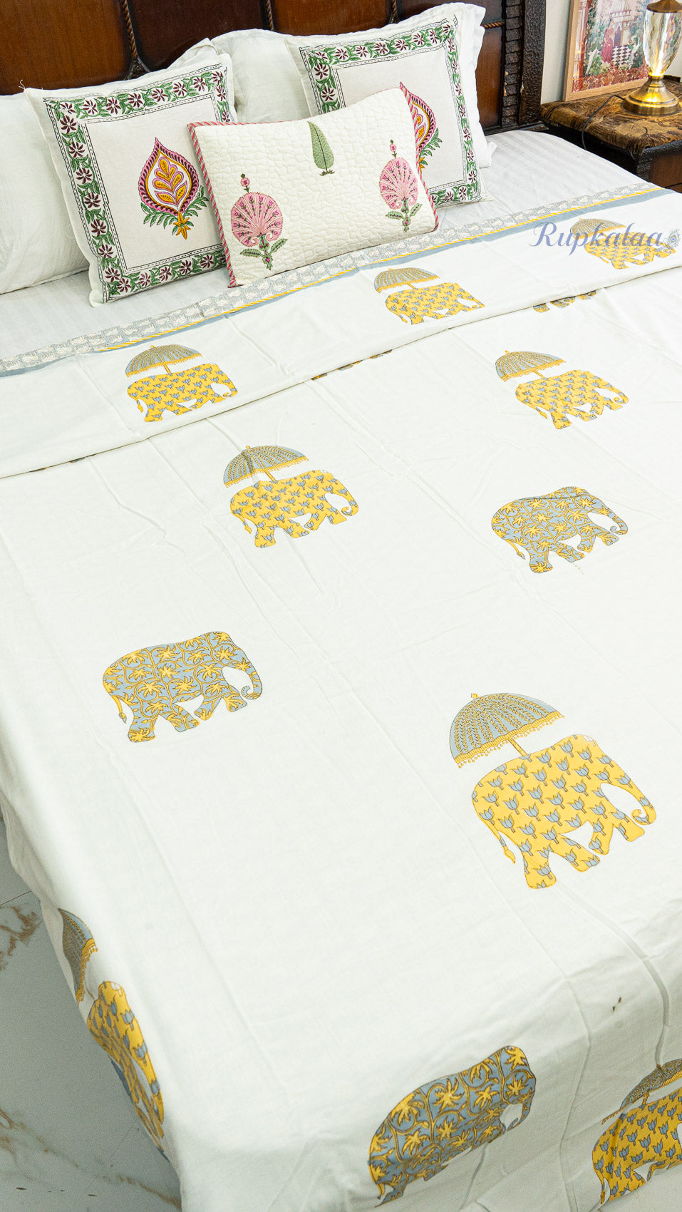 Gaj Kunj Reversible Double Bed Mulmul Dohar