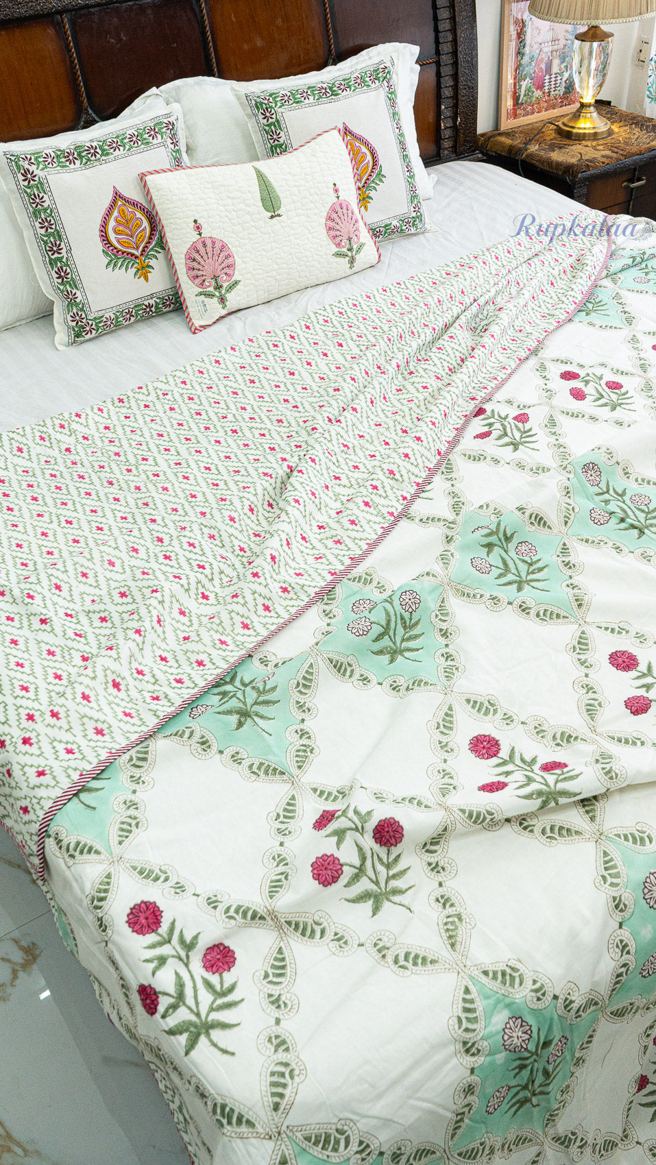 Ocean Drift Double Bed Mulmul Dohar