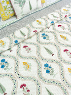 Karigar Bloom Reversible Mulmul Double Bed Quilt