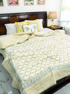Pushp Jaal Reversible Mulmul Double Bed Quilt