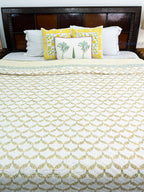 Pushp Jaal Reversible Mulmul Double Bed Quilt