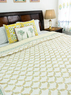 Pushp Jaal Reversible Mulmul Double Bed Quilt
