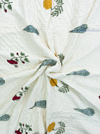 Petals at Ease Reversible Mulmul Double Bed Quilt