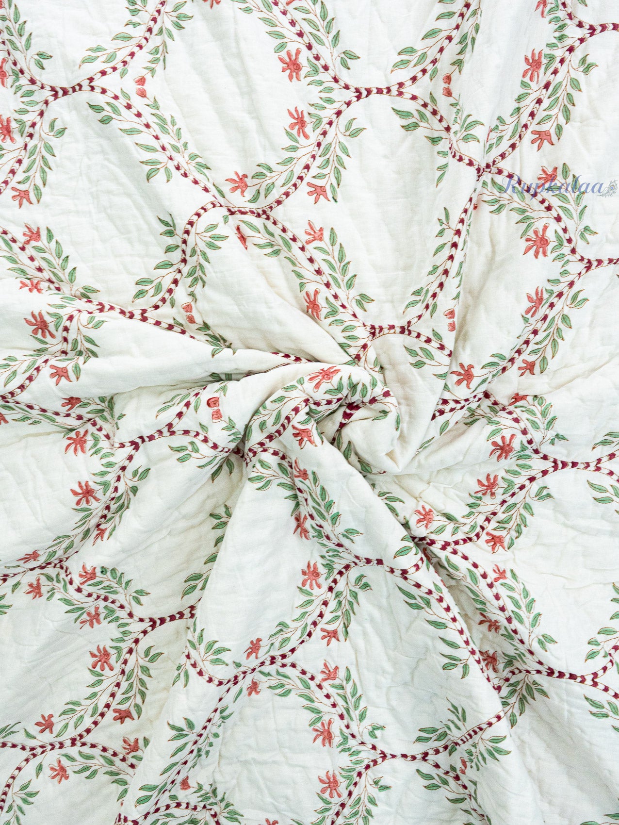 Jaal Rekha Reversible Mulmul Double Bed Quilt
