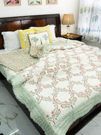 Jaal Rekha Reversible Mulmul Double Bed Quilt