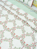 Jaal Rekha Reversible Mulmul Double Bed Quilt