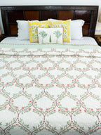 Jaal Rekha Reversible Mulmul Double Bed Quilt