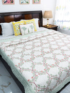 Jaal Rekha Reversible Mulmul Double Bed Quilt