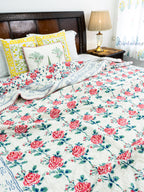 Gulaabo Reversible Mulmul Double Bed Quilt