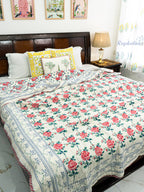 Gulaabo Reversible Mulmul Double Bed Quilt