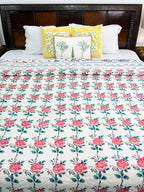 Gulaabo Reversible Mulmul Double Bed Quilt