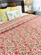 Sindoor Reversible Mulmul Double Bed Quilt