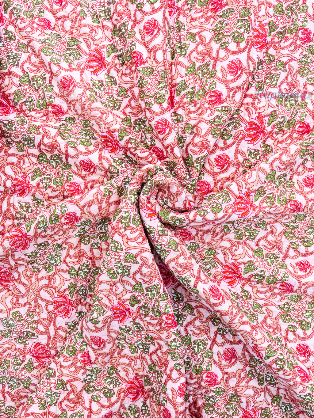 Sindoor Reversible Mulmul Double Bed Quilt
