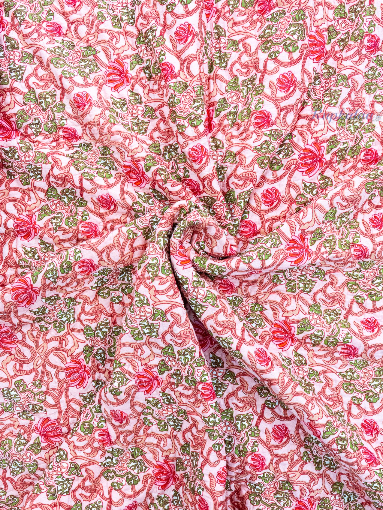 Sindoor Reversible Mulmul Double Bed Quilt